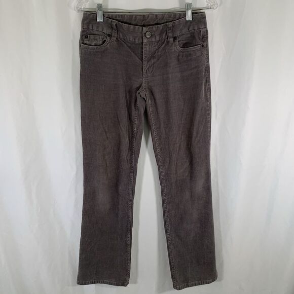 J. Crew Corduroy Pants Women's 29 OS Grey Low Rise Favorite Fit Ribbed - Picture 1 of 8